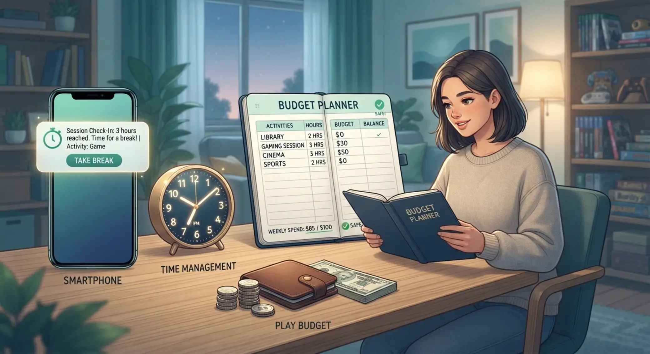 Zodpovědné využití promo kódů Ilustrace zodpovědného využití promo kódů a kontroly rozpočtu