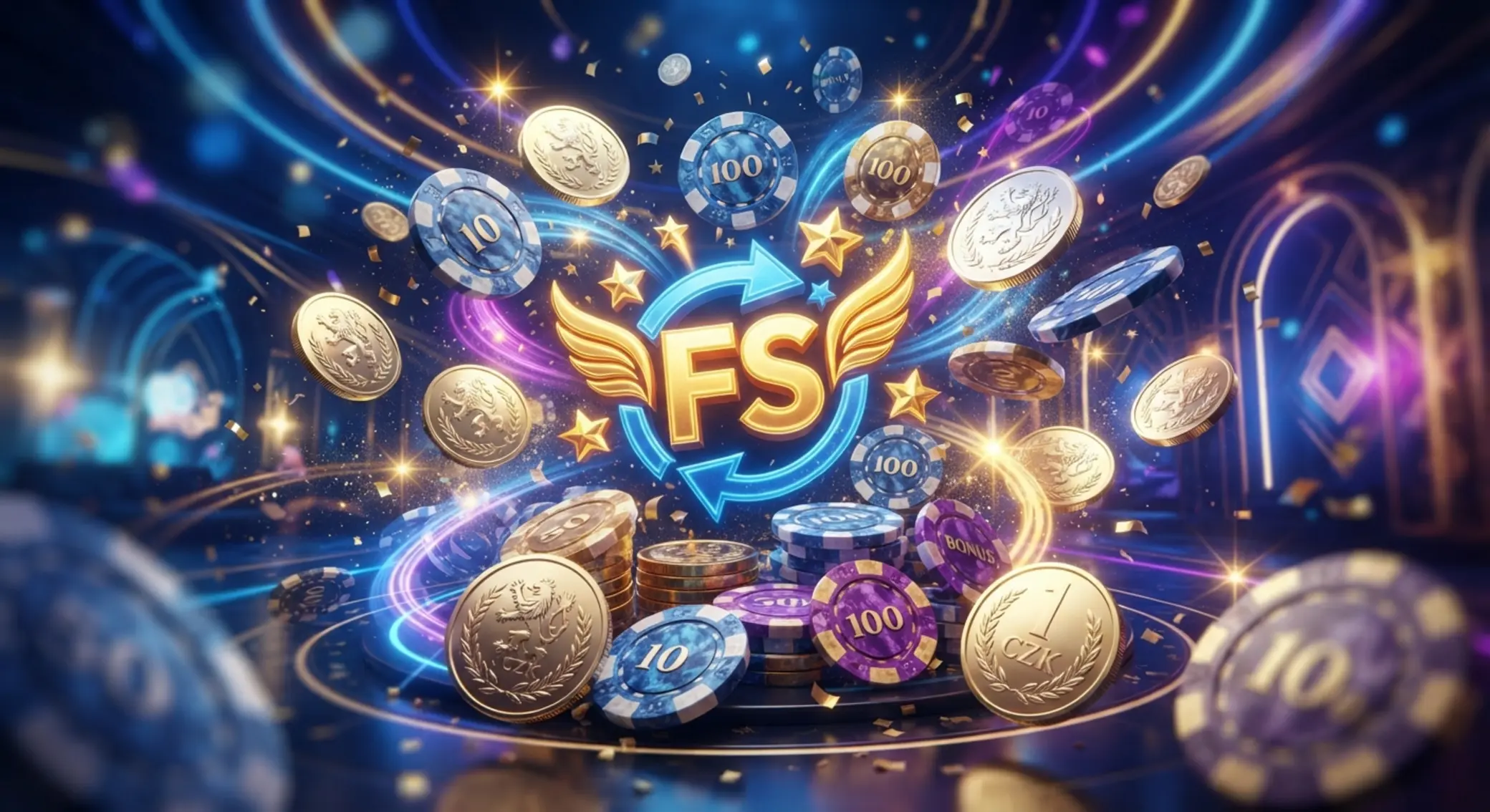 Free spiny a mince 1 Kč v promo vizuálu