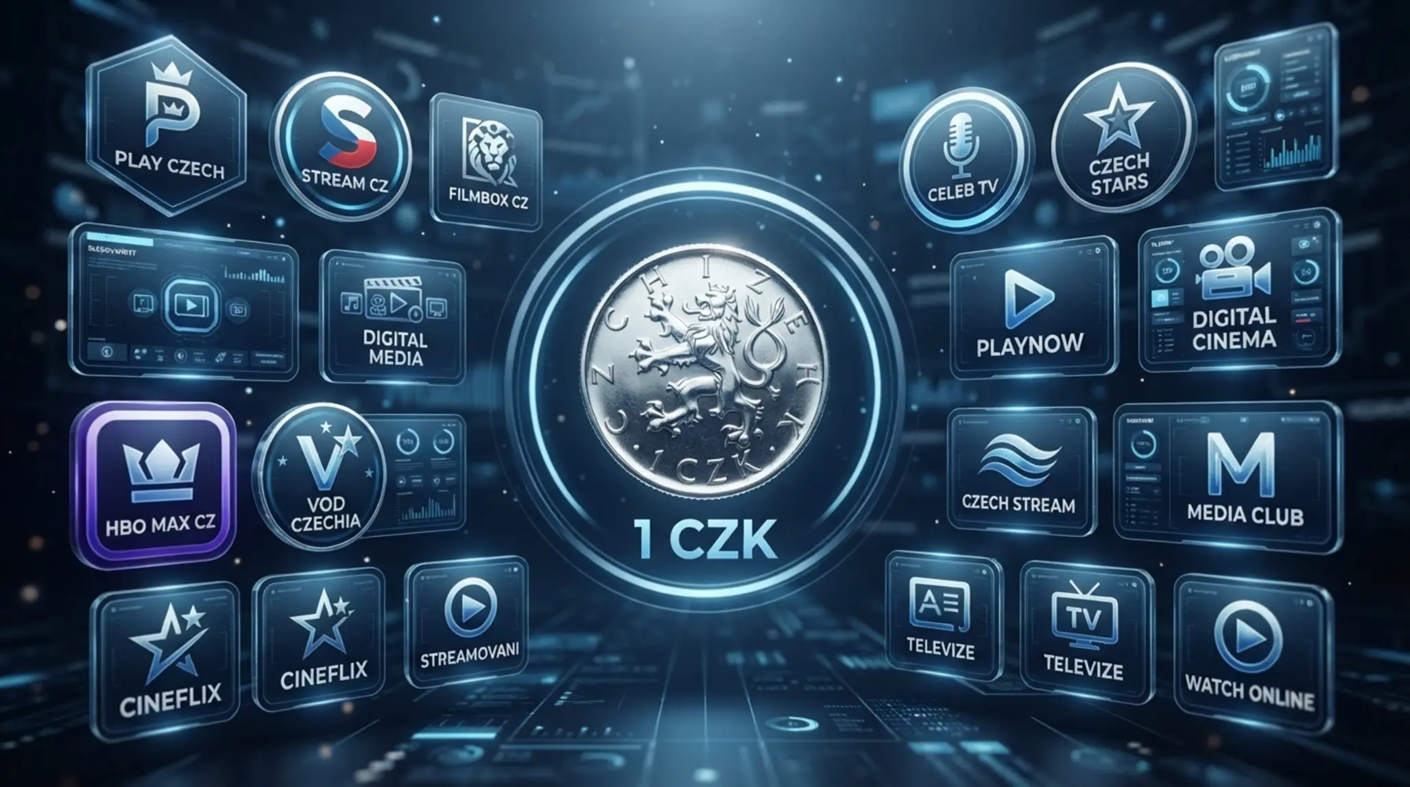 Přehled online casin s ikonou mince 1 Kč